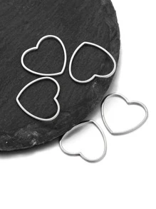 20 Pcs Stainless Steel Heart Shape Link Connector Earrings DIY Jewelry Accessories Earrings Valentines