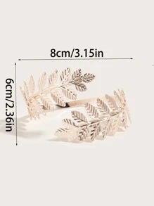 1 cái/2 cái Vòng rèm mở lá kim loại - Vàng - Xem 3