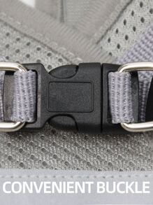 Pet Harness With Leash Set, Breathable Mesh Vest Style Chest And Back Strap With Reflective Stripes For Outdoor Walking And Night-Time Strolls, Suitable For Both Cats And Dogs - Grey - View 6