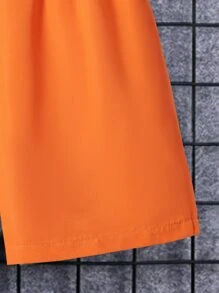 SHEIN 男孩字母圖案T恤和短褲 - 彩色 - 查看 7