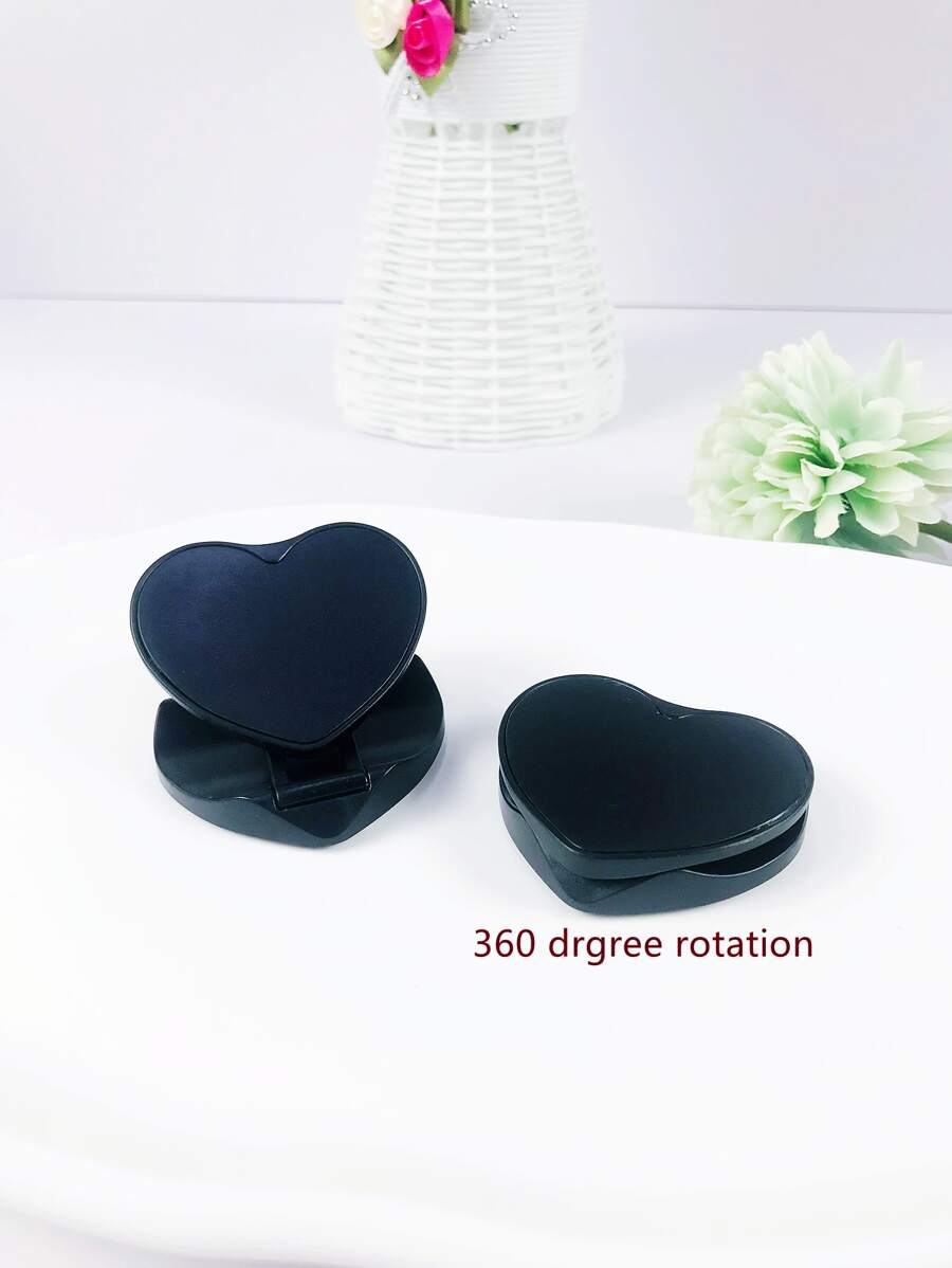 Heart Shaped Stand-Out Phone Holder - Black - View 1