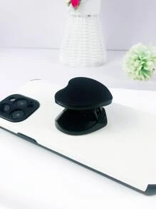Heart Shaped Stand-Out Phone Holder - Black - View 2