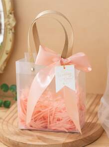 5Pcs/Set Plastic Gift Bag, Modernist Gift Wrapping Bag For Wedding Party Party Favors - Clear - View 3