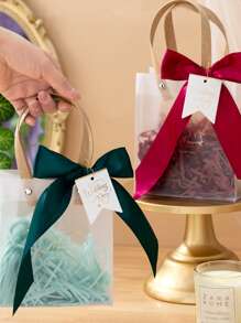 5Pcs/Set Plastic Gift Bag, Modernist Gift Wrapping Bag For Wedding Party Party Favors - Clear - View 6