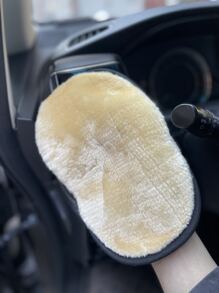 1pc Car Wash Microfiber Glove, Soft Plush Auto Wash Tool - Multicolor - View 2