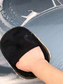 1pc Car Wash Microfiber Glove, Soft Plush Auto Wash Tool - Multicolor - View 5