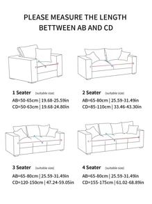 1pc Fiber Sofa Seat Cushion Cover, Minimalist Waterproof Sofa Cushion Cover For Home - Lime Green - View 6