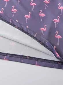 NITAGUT 男士滿版火烈鳥圖案POLO衫 - 深灰色 - 查看 8