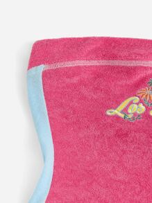 SHEIN ICON Letter Embroidery Contrast Side Seam Tube Bodycon Dress - Hot Pink - View 5