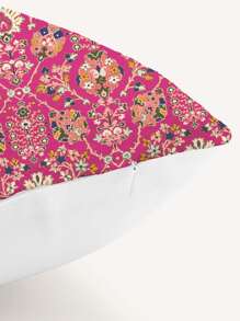 1pc Flower Pattern Cushion Cover Without Filler - Multicolor - View 3