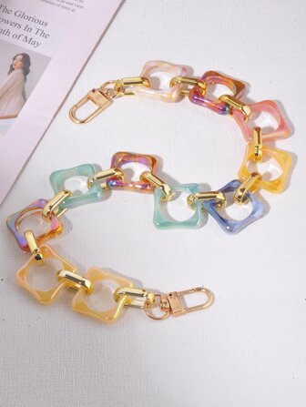 Slumpmässig färg Akrylväska Rem Bärbar väska Tillbehör Snygg Slitstark för nybörjare och tjänstemän för tonårsflickor Kvinnor högskolestudenter