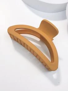 1入組女士半圓形素色休閒髮爪