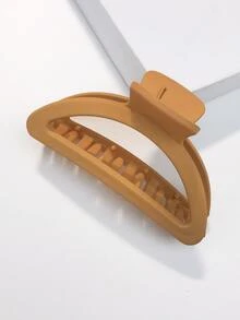 1入組女士半圓形素色休閒髮爪