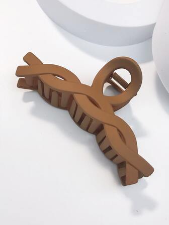 1入組女士扭結設計休閒大爪夾