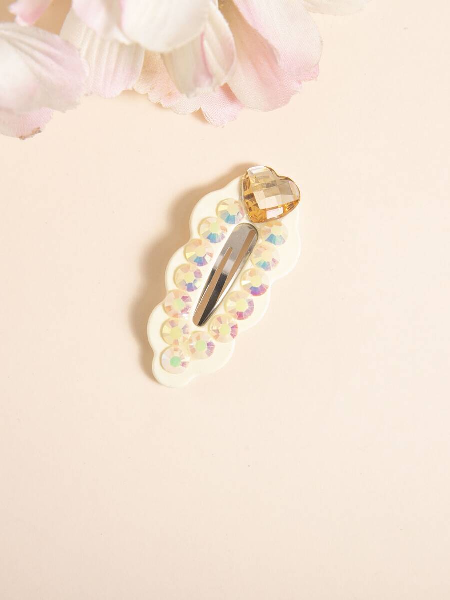 1 cái Phụ nữ Rhinestone Trang trí Phong cách ngọt ngào Snap Clip - Rượu sâm banh - Xem 1