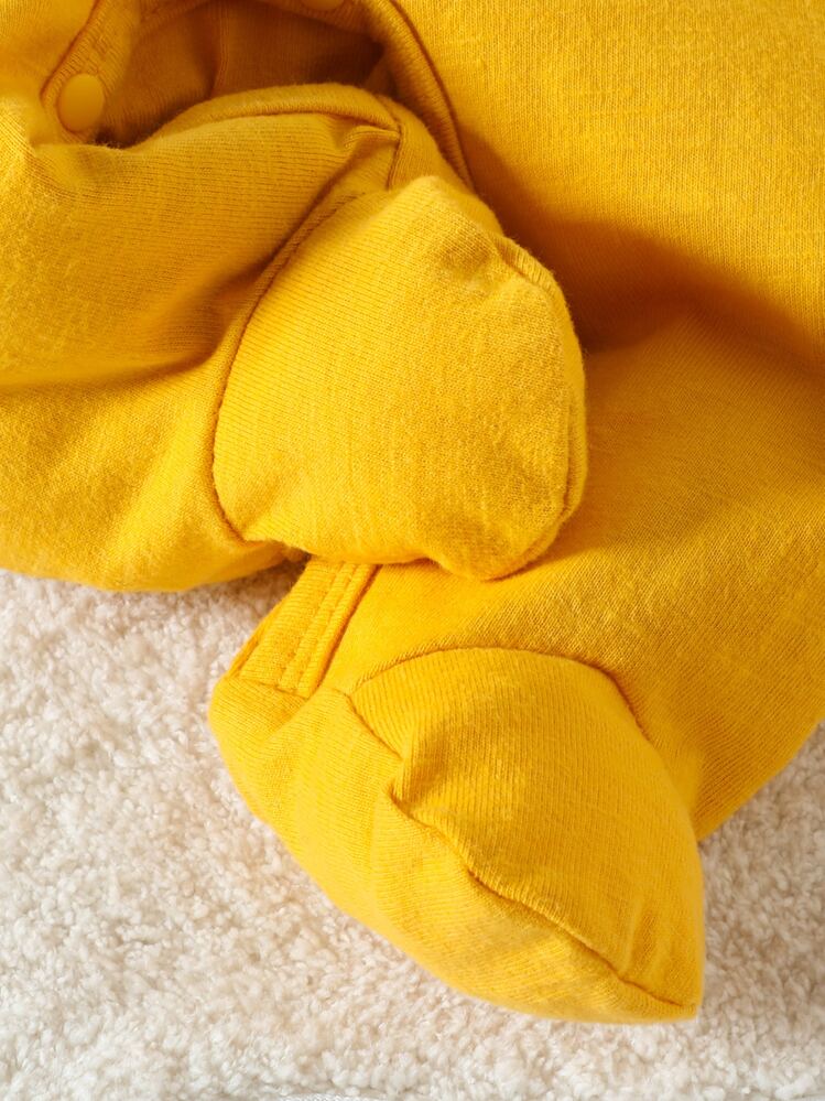 Baby Boy Cartoon Graphic Footed Sleep Jumpsuit - Yellow - View 3
