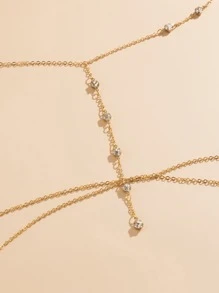 Rhinestone trang trí chuỗi cơ thể - Vàng - Xem 2