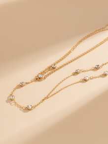 Rhinestone trang trí chuỗi cơ thể - Vàng - Xem 4