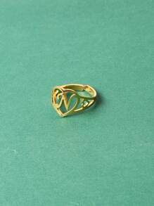 極簡鏈條戒指 - 金黃色 - 查看 23