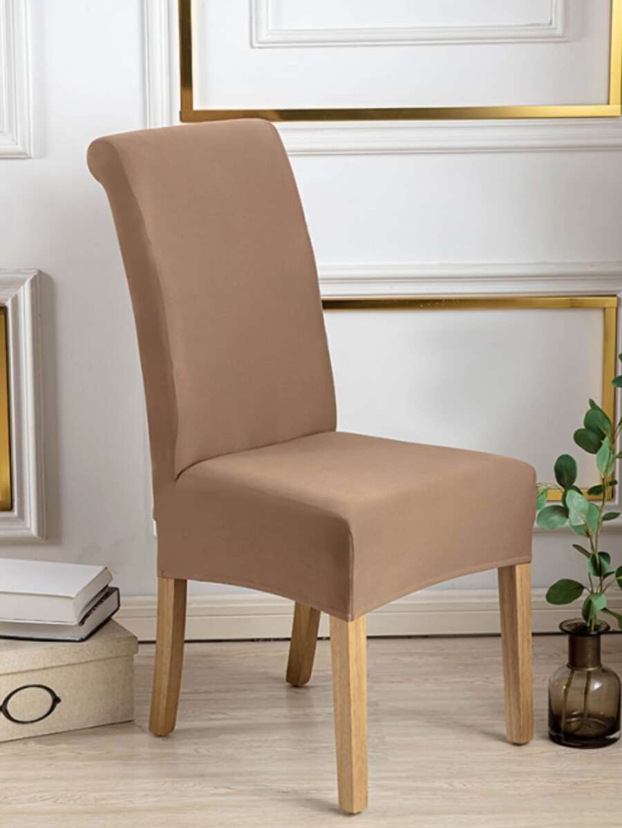1pc Printed Stain Resistant Dining Table Chair Cover - Camel - View 1