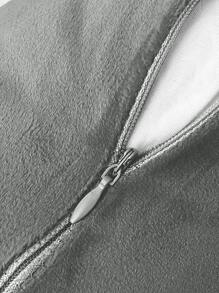 1入組素色灰色靠墊套無填充物現代布藝裝飾抱枕套家用