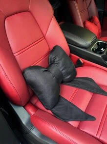 1pc Bow Design Car Lumbar Pillow - Black - View 4