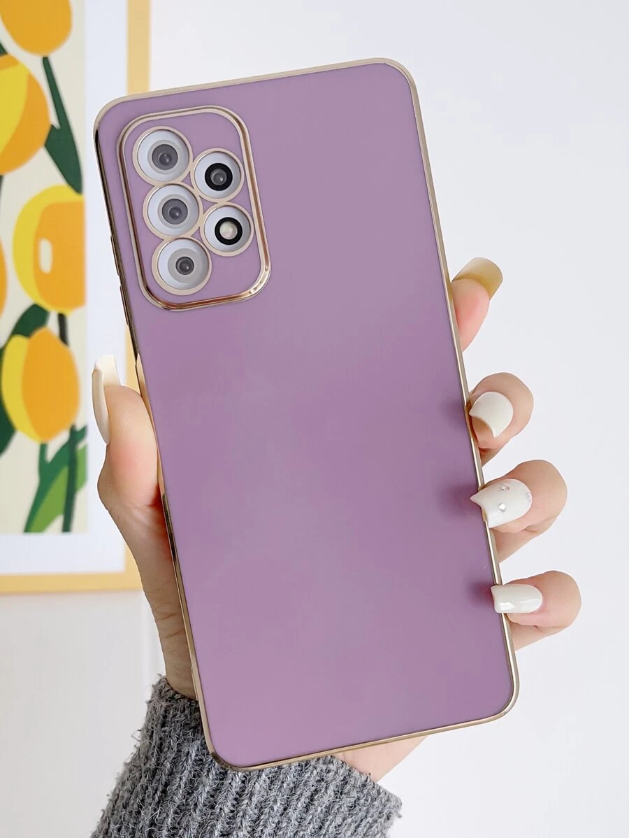 Plating Anti-Fall Phone Case,International Version, Not The Domestic Version - Purple - View 1