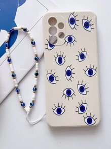 眼睛图案手机壳，带挂绳，兼容 15/15 Plus/15 Pro/15 Pro Max，国际版，非国内版 - 彩色 - 查看 2