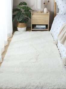 1pc Luxurious Plush Carpet Rug - Ultra-Soft, Non-Slip, Machine Washable Mat For Living Room, Bedroom, Hallway - Plush & Durable Home Decor, Perfect Christmas Gift, Bedroom Mat | Luxurious Area Mat | Nonslip Backing, Rugs For Living Room - White - View 2