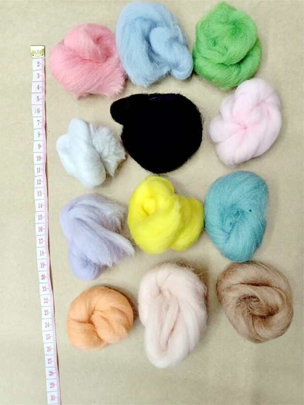 1set Fiber Wool Roving, Modern Multicolor Wool Roving For Home SHEIN USA