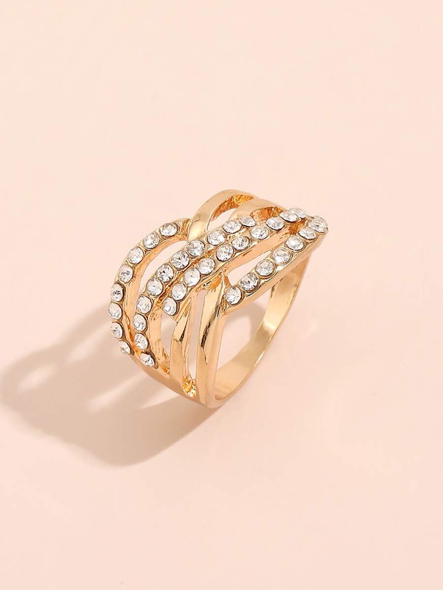 Anillo zirconia cúbica - Amarillo Oro - Ver 1