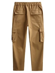 Manfinity Homme Men Flap Pocket Side Cargo Trousers - Khaki - View 2