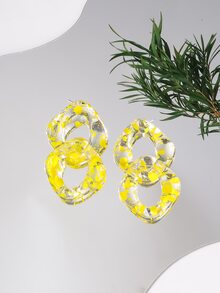 2pcs Chain Design Drop Earrings - Multicolor - View 3