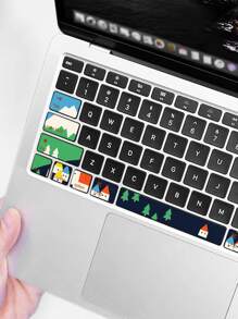 1sheet Cartoon Graphic Laptop Protective Sticker Compatible With Macbook Air - Multicolor - View 1
