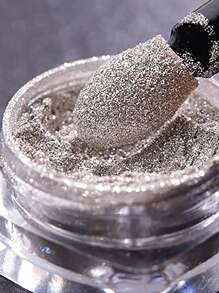 1 盒美甲闪粉 - 銀色 - 查看 5