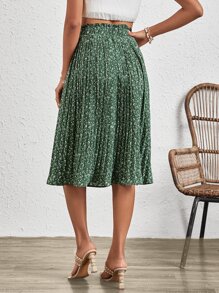 SHEIN Clasi 碎花百褶半身裙 - 彩色 - 查看 3