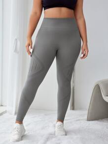 大碼寬腰帶運動打底褲