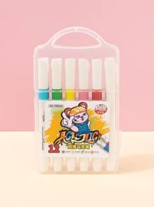 Paile colour 12 色丙烯画马克笔，适合成人艺术爱好者和学生。办公和学习学校用品 - 彩色 - 查看 2