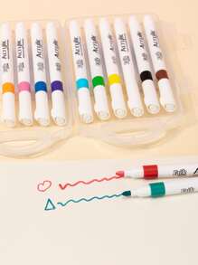 Paile colour 12 色丙烯画马克笔，适合成人艺术爱好者和学生。办公和学习学校用品 - 彩色 - 查看 3