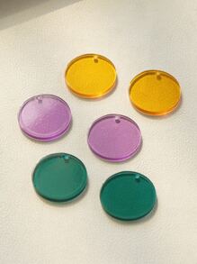 6入組圓形DIY吊墜 - 彩色 - 查看 2