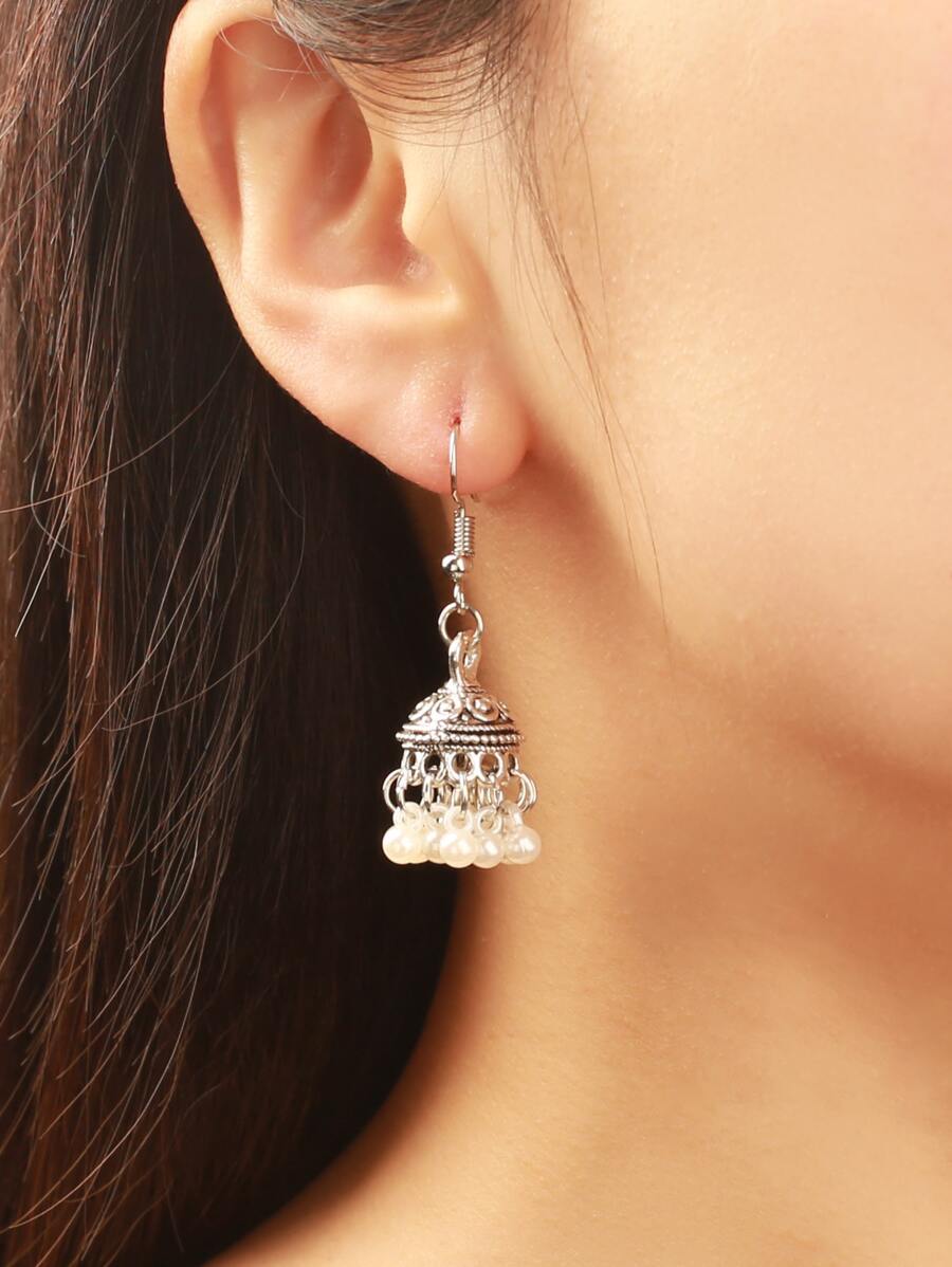 Retro Drop Earrings For Women Daily Wear - Multicolor - View 1