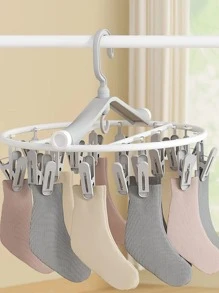 1 pieza plegable Tendedero de ropa con nórdico de plástico Ropa interior Estante secado para doméstico - Multicolor - Ver 1