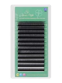 Glamlash 12排4DW形狀8-15毫米CD捲曲預製扇形睫毛延長俄羅斯卷睫毛三葉草綻放睫毛多莉混合睫毛 - 黑色 - 查看 2