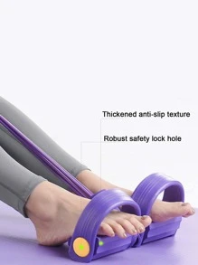 1pc Fitness Foot Pedal Pull Rope Resistance Band - Purple - View 3