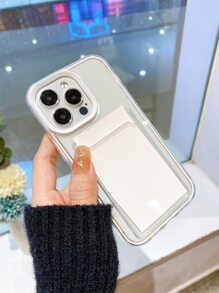 二合一可拆卸TPU手机壳，带卡槽，兼容 17 Pro Max/17 Air/17 Pro/17/16/15/14/13/12/11/11 Pro Max/Xs Max/X/Xs，防摔、防汗、防指纹、耐磨、不褪色 - 白色 - 查看 3