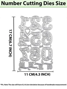 1入組鐵質切割模具家用數字設計DIY蝕刻模板工藝模具