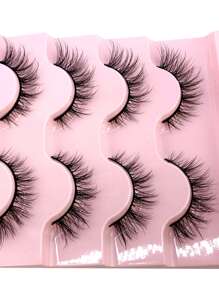HBZGTLAD 5 Cặp Lông Mi Chồn 3D Tự Nhiên, Lông Mi Giả Dài Mềm Mại Phù Hợp Sử Dụng Hàng Ngày - màu đen - Xem 7
