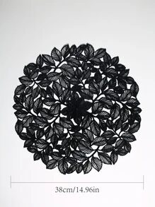 1-12 piezas Manteles individuales con forma de hoja moldeados en PVC, manteles individuales minimalistas y creativos para la mesa