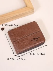 Business Coin Purse With Card Holder & Metal Flake Pouch For Men Wallet Mini Wallet Purse Wallet Men Wallet Leather Small Wallet Wallet - Brown - View 3