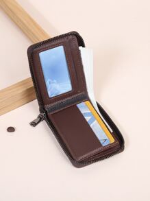 Business Coin Purse With Card Holder & Metal Flake Pouch For Men Wallet Mini Wallet Purse Wallet Men Wallet Leather Small Wallet Wallet - Brown - View 4